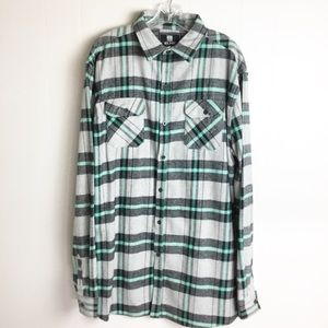 Elxr Plaid Mens Flannel Long Sleeve Shirt Size 2XL